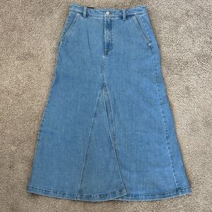 Banana Republic Blue Denim Maxi Skirt